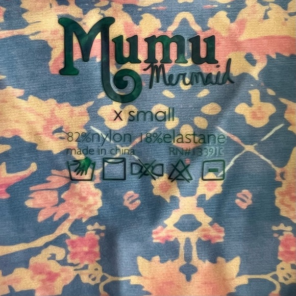 Show Me Your Mumu Mermaid Tampa Malibu Love Inns Blue Tank One Piece Swimsuit - Picture 6 of 6